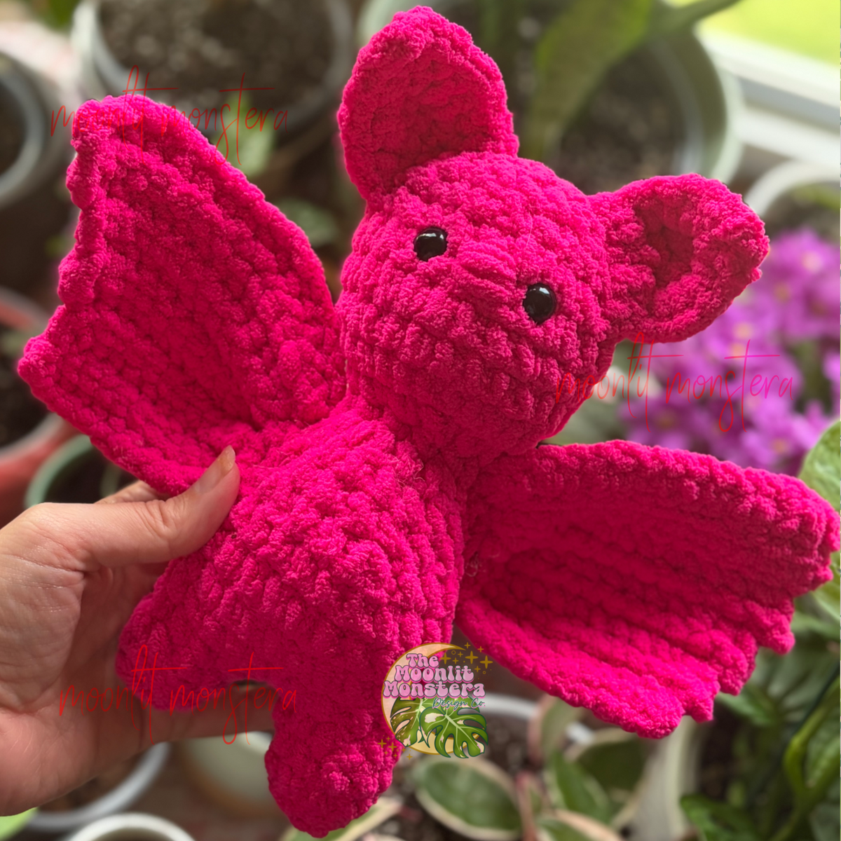 Crochet Pink Bat