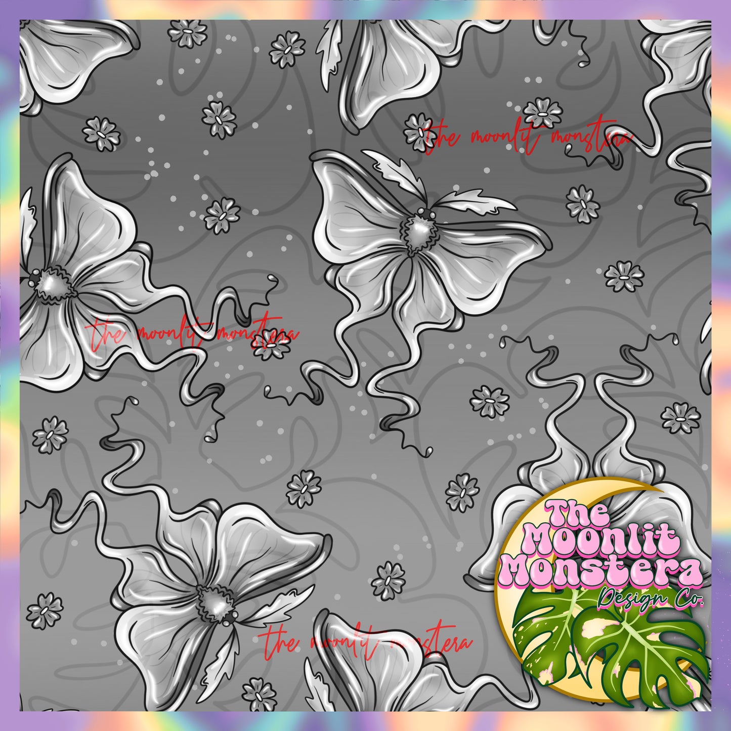 Floral Moths Seamless