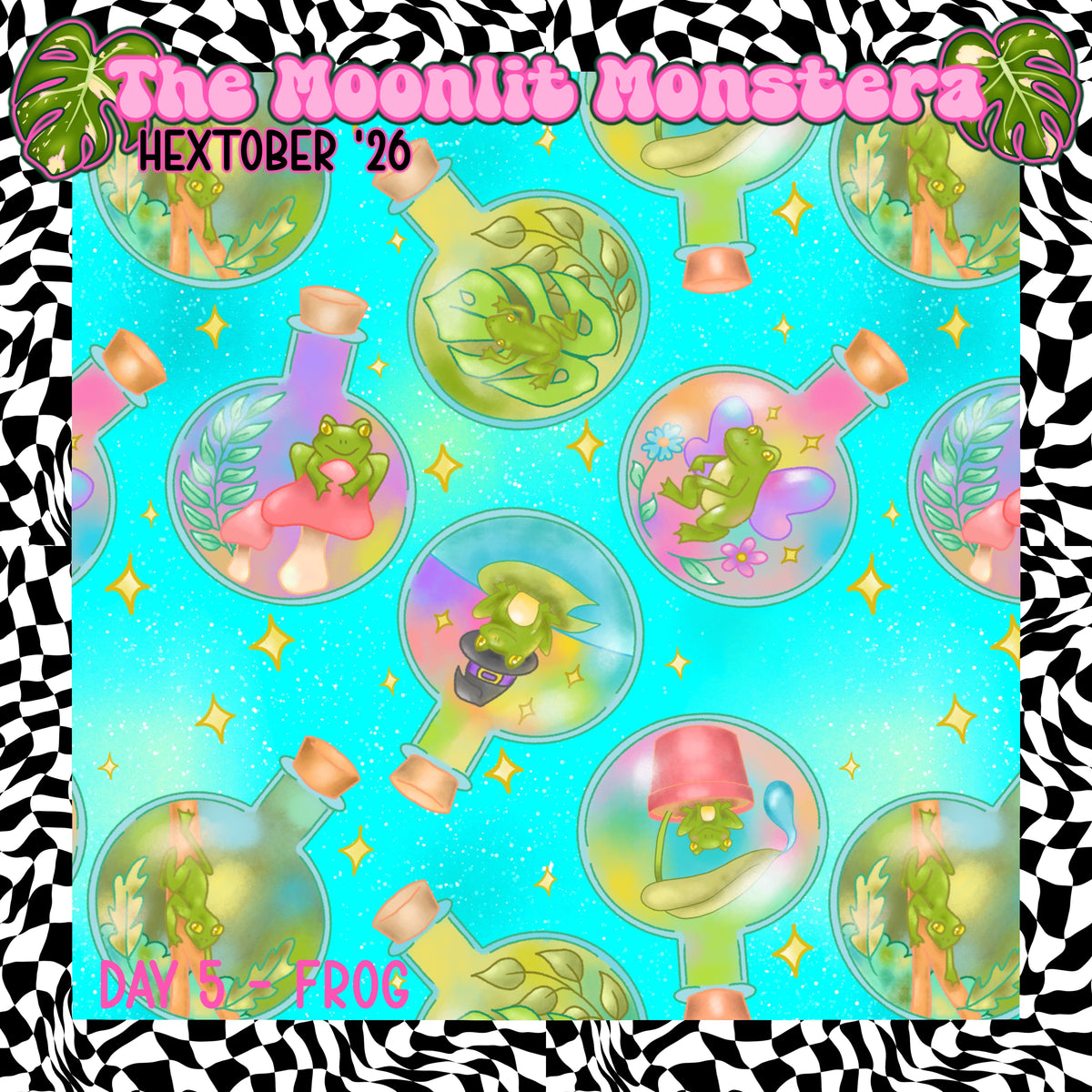 Hextober 5 - Frog Seamless