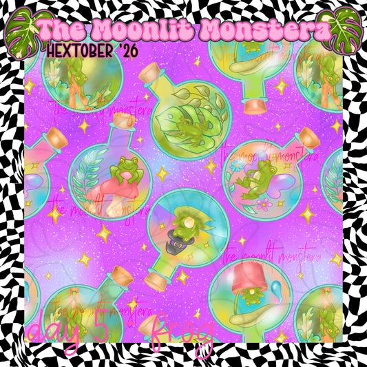 Hextober 5 - Frog Seamless
