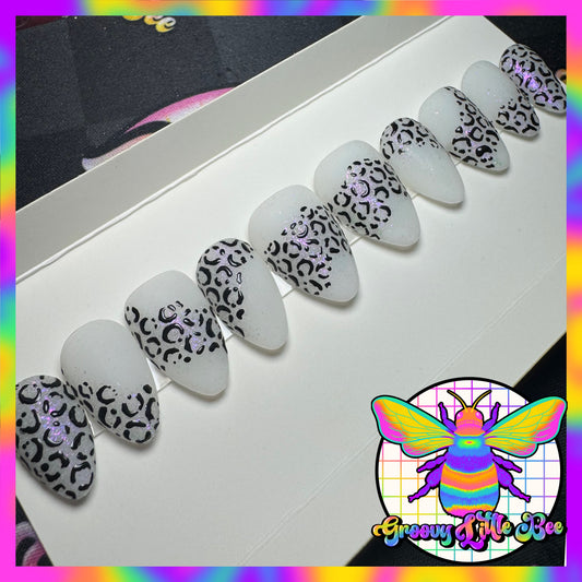MADE TO ORDER Opal Leopard Nails