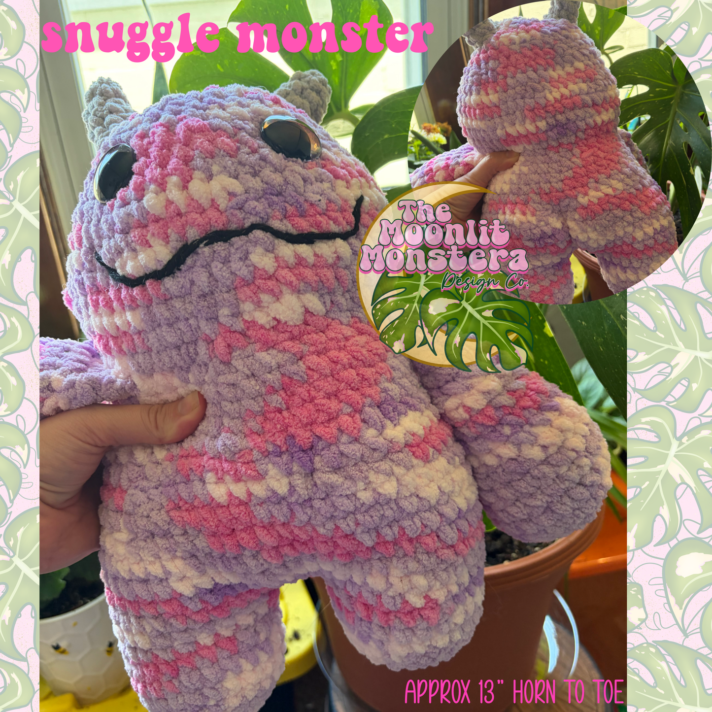 Crochet Snuggle Monster [lightly weighted]