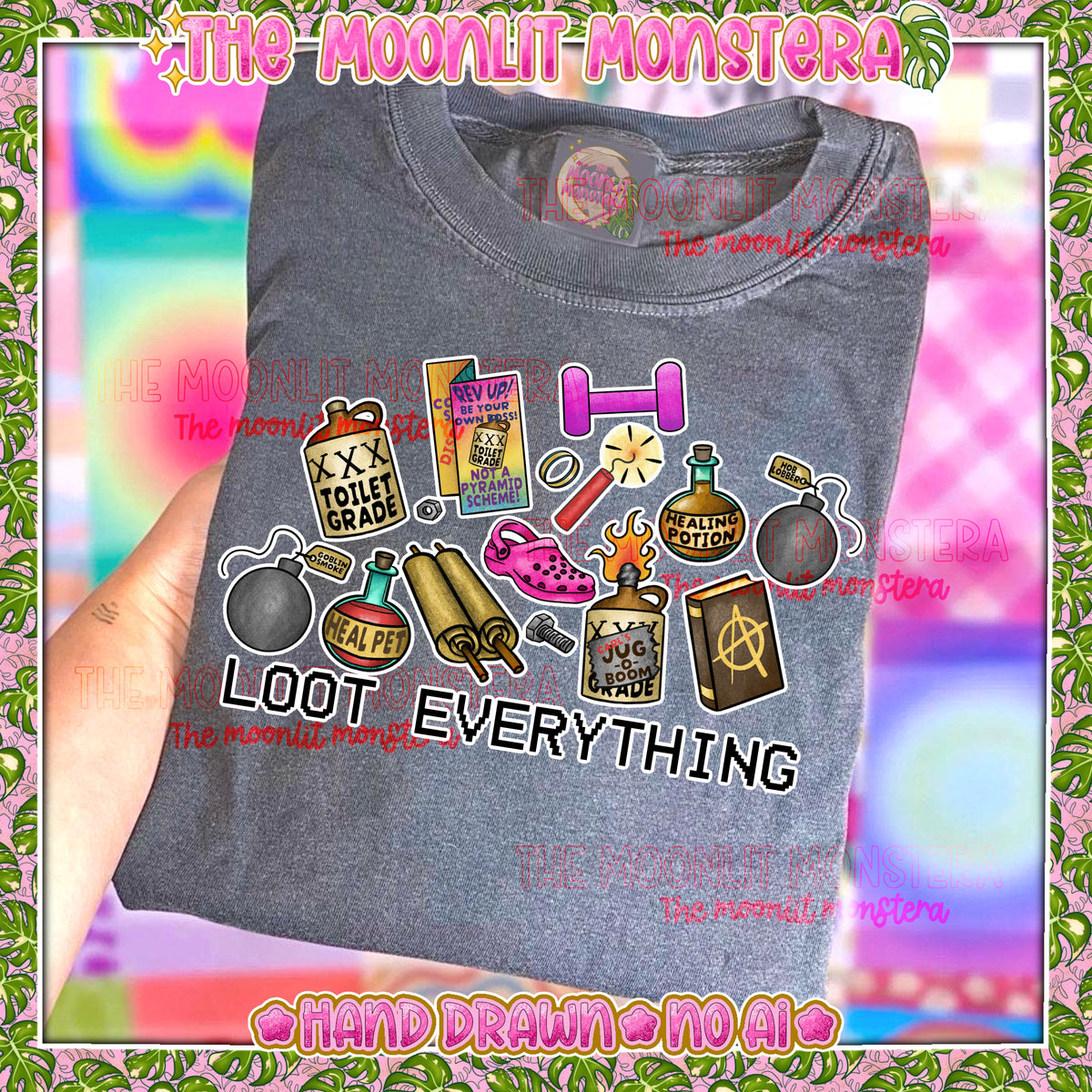 LOOT EVERYTHING PNG (comes with and without white outline)